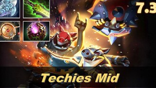 Techies กลาง Dota 2 731 ไฮไลท์ Meta ใหม่