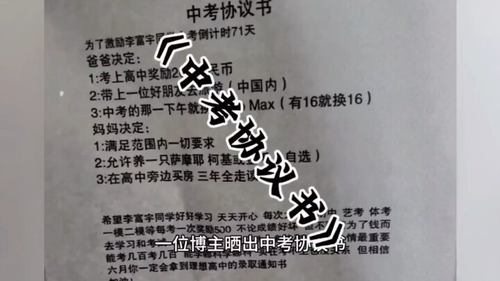 大型纪录片《中考协议书》被中考协议书给整破防了，好小众的文字#破防 #大学生