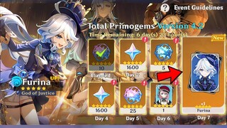 HURRY! HOYOVERSE Being Generous By Give EXTRA PRIMOGEMS For FURINA before Version 4.2 Genshin Impact