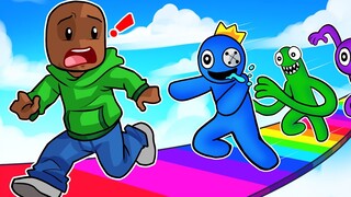¡ESCAPA DEL PARKOUR de RAINBOW FRIENDS en ROBLOX! 😂 Jugamos el PARKOUR de RAINBOW FRIENDS