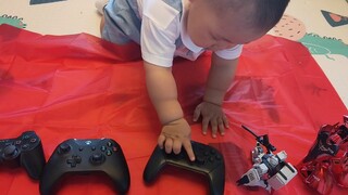 My son's first birthday celebration: Sony, Microsoft, Nintendo, Federation, Zeon. What will he choos