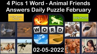 4 Pics 1 Word - Animal Friends - 05 February 2022 - Answer Daily Puzzle + Bonus Puzzle