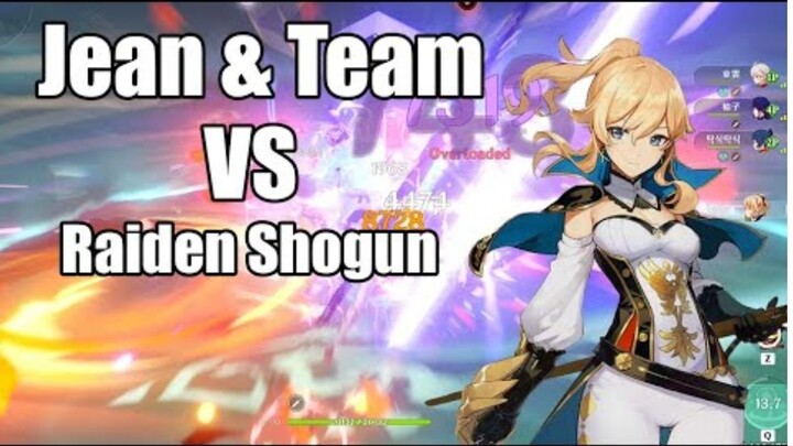 Jean VS Weekly Boss Raiden Shogun WIth Random COOP