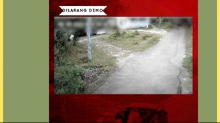 Sebuah video menampilkan kecelakaan tunggal yang terjadi pada sebuah mobil pick up di Dusun Beteng,