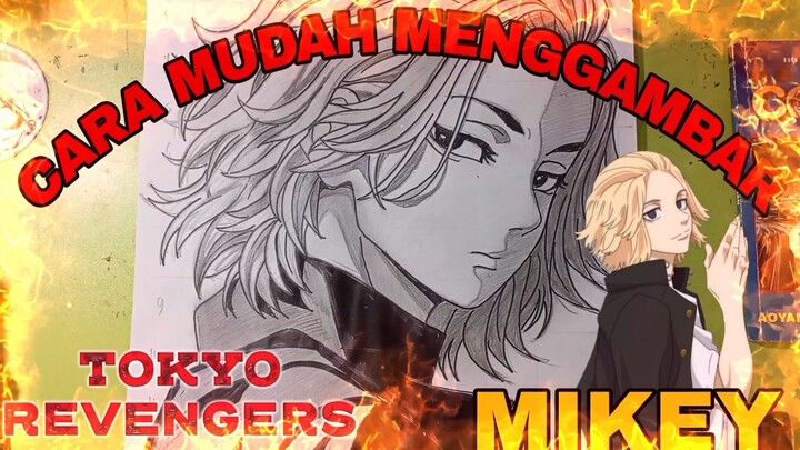 cara mudah menggambar anime Tokyo revengers, Mikey