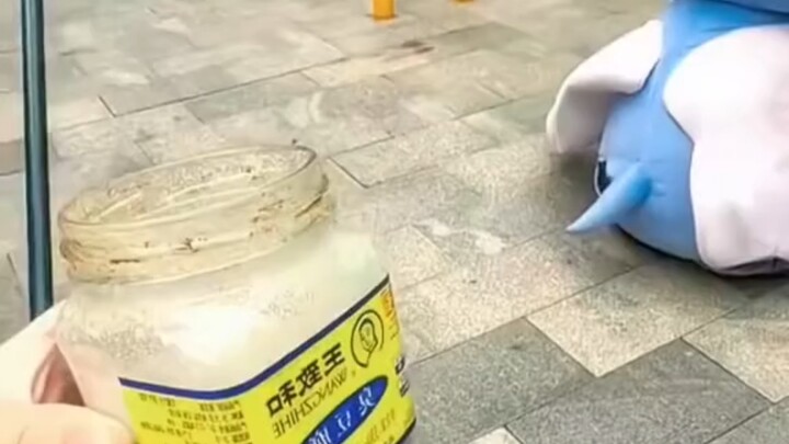 Stink-themed prank inflatable doll