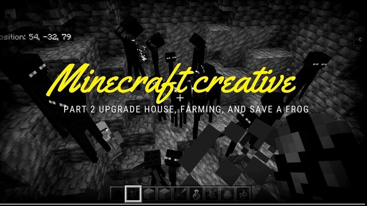 Minecraft creative part 2 (Breading frog and upgrade floating sky house and farm
