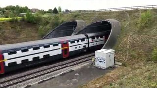 TRAINS AND TONES ON THE NBS HIGH SPEED LINE BELOW LANGENTHAL CITY WITH A FEW HORNS AND SPEEDY TRAINS