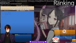 OSU! - Fujiwara Chika(CV : Kohara Konomi) - Chikatto Chika Chika(Tv Size)-[Thzz'z Hard]