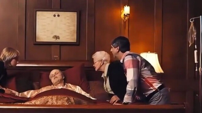LOL comedy: The naughty old boxing champion played a trick on his family before his death