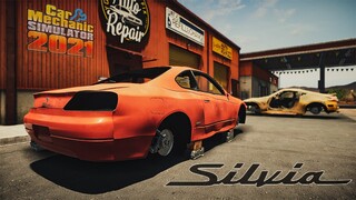 Rebuilding a Nissan Silvia S15 in 18 minutes - Car Mechanic Simulator 2021