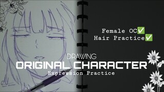 LATIHAN BUAT ARAH RAMBUT SAMA EKSPRESI⁉️ || DRAWING ORIGINAL CHARACTER || TRADITIONALDRAWING