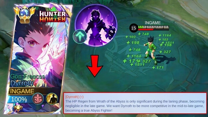 FINALLY BUFFED DYRROTH!THE NEW KING OF LIFESTEAL! + NEW INSANE COOL SKIN - MLBB