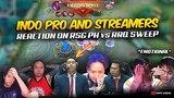 INDO PRO PLAYERS and STREAMERS REACTION on RSG PH SWEEPING the RRQ HOSHI 🤣😂