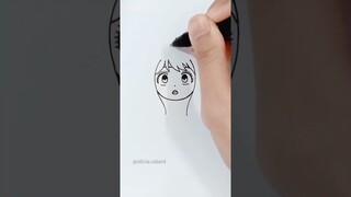 Tips Gambar ANYA FORGER CUMA 1 MENIT!! | Tiktok Olivia Valent #Shorts #OliviaValent #AnyaForger