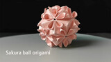 Origami "bola sakura" yang sangat indah, mudah dipelajari