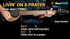 Livin' On A Prayer - Bon Jovi (Easy Guitar Chords Tutorial with Lyrics) Part 1 REELS