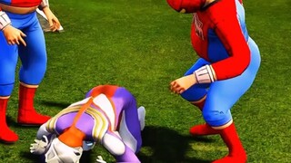 Ultraman Tiga lost his light and was beaten by Spider-Man, fortunately Zero arrived in time!