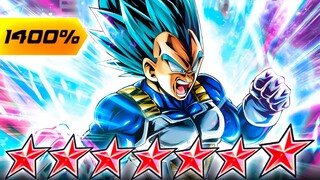 (Dragon Ball Legends) ZENKAI 7, 1400%, 14 STAR LF GRN SSGSS VEGETA! A ONE-MAN WRECKING MACHINE!