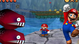 Super Mario 64 DS HD 150 ดาว COURSE 3 Jolly Roger Bay
