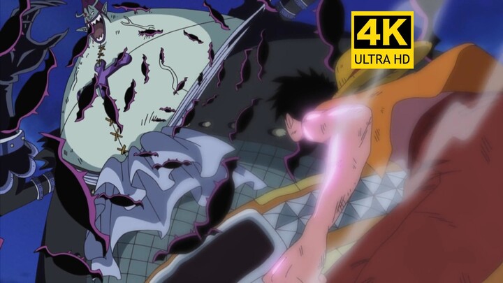 [4K Ultra HD] Luffy vs. Moria: Nightmare Luffy Makes His Debut, Brutally Beats Oars—The Straw Hats F