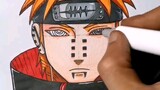 Menggambar Karakter Pain Dari Naruto