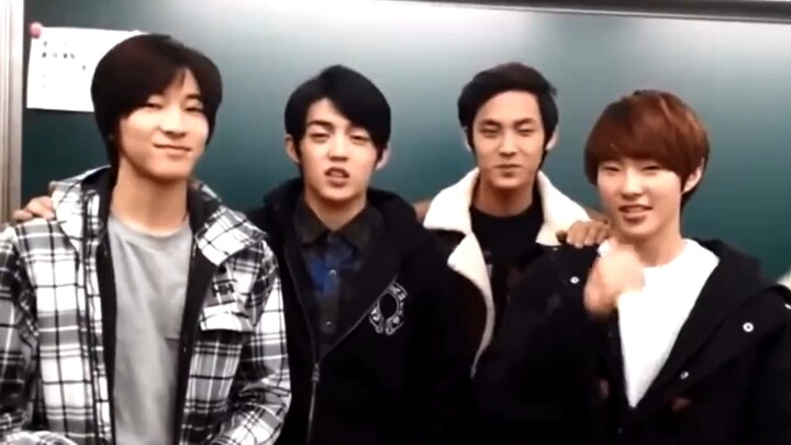 Wonwoo forgot Teacher Li’s birthday, so the squad and Rongrong took the kid to apologize—haha! (P.S.