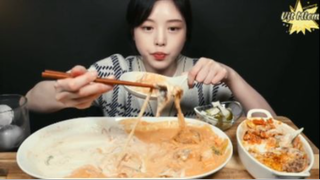 Pasta kem, rose pasta, trứng cuộn cơm,...phần 6 #mukbang