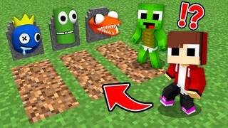 Baby Mikey & JJ Found the Graves of Rainbow Friends in Minecraft challenge (Maizen Mazien Mizen)