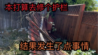 今天本打算去修个护栏，结果修了个别的东西。