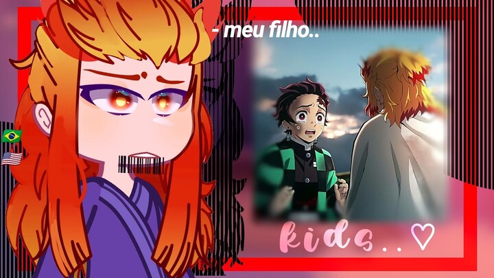 •|Demon Slayer Fathers react to their kids|•//KNY // gacha club 🇧🇷/🇺🇸