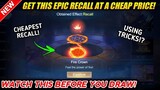 HOW TO GET PERMANENT FIRE CROWN EPIC RECALL AT A CHEAPEST PRICE ONLY!? WATCH THIS! MOBILE LEGENDS