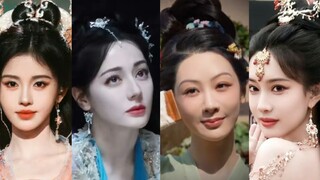 美的是真美，难评的也是真难评！女明星最新古装造型对比！鞠婧祎vs杨紫vs迪丽热巴vs孟子义