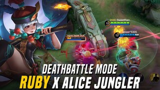 Queen of Spell Vamp!! Combo Ruby x Alice Jungler | DeathBattle Mode Mobile Legends: Bang Bang