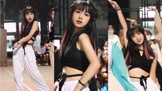 人大篮球场随机舞蹈个人直拍｜第一次参加校园随机舞蹈｜kpop人的快乐