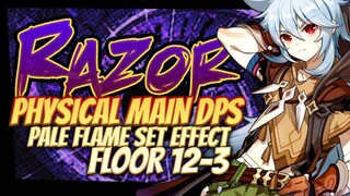 RAZOR MAIN DPS 3 STAR WEAPON + PALE FLAME COMBO ON ABYSS FLOOR 12-3