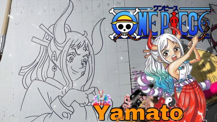 menggambar Yamato dari anime ONE PIECE