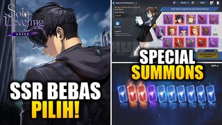 Cobain Gacha SPECIAL SUMMONS! SSR Bebas Pilih | Solo Leveling: ARISE