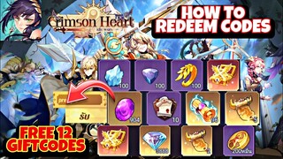 Crimson Heart All 12 Giftcode - How to Redeem Codes // Crimson Heart Free Codes