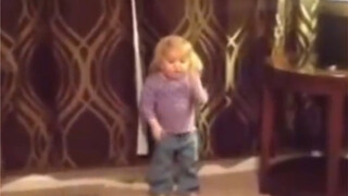A cute foreign little girl's brainwashing video