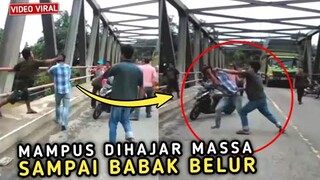 MAMPUS !! Pelaku Terjun Bebas Kekali Lantaran Sudah Babak Belur Dihantam Warga