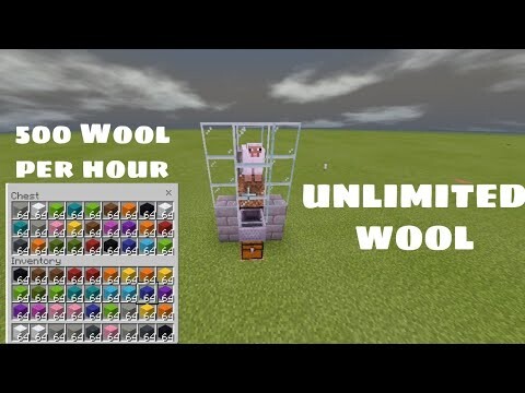 Minecraft: EASIEST AUTOMATIC WOOL FARM | MCPE/Xbox/Nintendo/Windows 10 | 1.15/1.16 | Tutorial #4