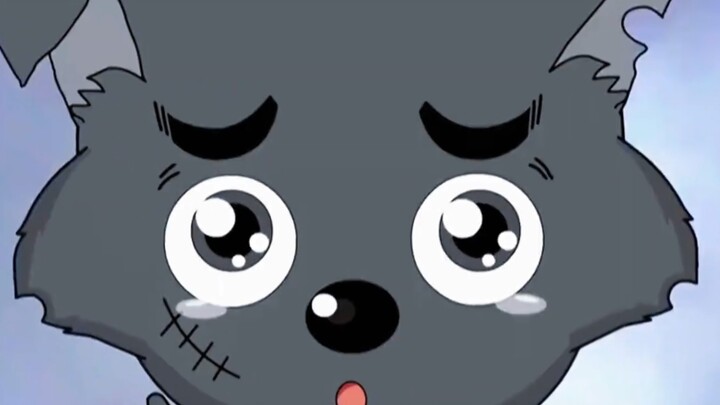 It's still Little Grey—just one little remark totally broke Big Bad Wolf's composure!