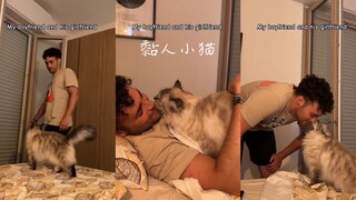 My cat seems to be in love with my boyfriend🤣