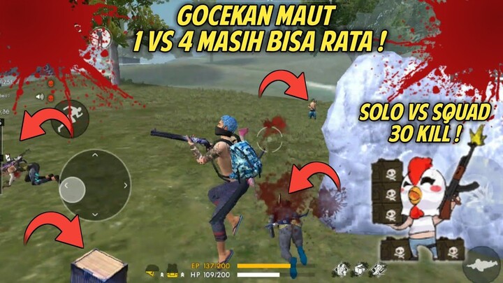GOCEKAN PRO PLAYER MUSUH SAMPAI BINGUNG ! HIGHLIGHTS 1 VS 4 BISA RATA ! - FREE FIRE BATTLEGROUND