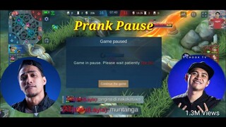 Paano Mag Pause Prank sa ML|| costume prank mode. #MLBB #Prank