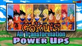5 GOKU'S TRANSFORMATION AND POWER UPS