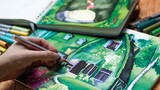 Painting Studio Ghibli Scenes with Karin Markers