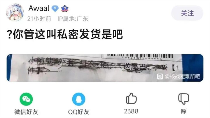 Kamu bilang ini pengiriman privat, ya?