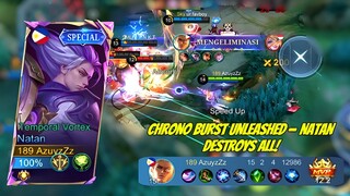 ⚔️NATAN 15 KILL MVP 12.2!! CHRONO BURST MODE ON, SATU SERANGAN SEMUA MUSUH LENYAP🔥
